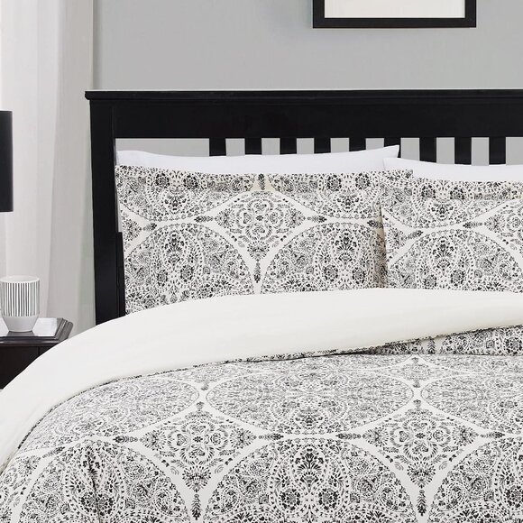 NWT Cannon Gramercy Quilt Set 3-Piece Paisley Gray Multi Full / Queen - Picture 5 of 9